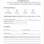 First Aid Incident Report Form Template