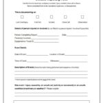 First Aid Incident Report Form Template