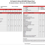 High School Student Report Card Template
