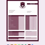 High School Student Report Card Template