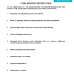 Incident Report Book Template