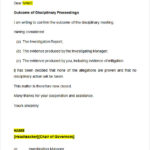 Investigation Report Template Disciplinary Hearing