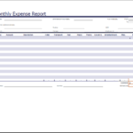 Monthly Expense Report Template Excel