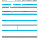 Non Conformance Report Form Template