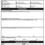 Non Conformance Report Form Template