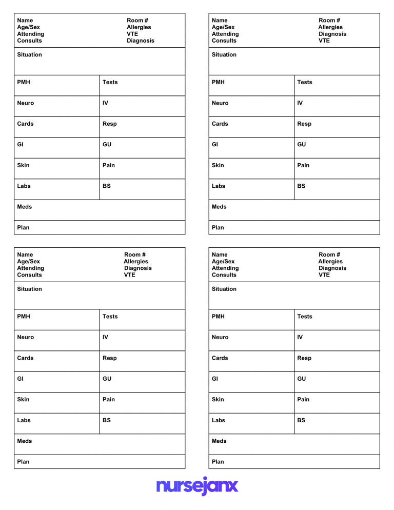 Nursing Assistant Report Sheet Templates | PROFESSIONAL TEMPLATES