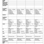 Nursing Assistant Report Sheet Templates