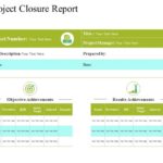 Project Closure Report Template Ppt