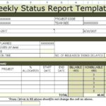 Project Weekly Status Report Template Excel