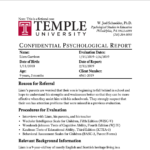 Psychoeducational Report Template