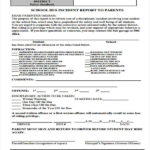 School Incident Report Template