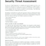 Threat Assessment Report Template