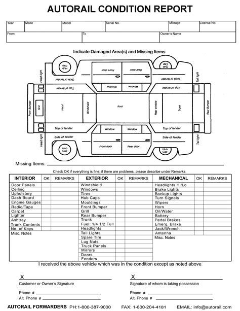 Truck Condition Report Template