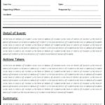 Vehicle Accident Report Form Template