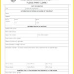 Vehicle Accident Report Form Template