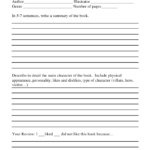 6Th Grade Book Report Template