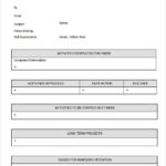 Activity Report Template Word