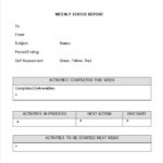 Activity Report Template Word