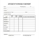 Activity Report Template Word