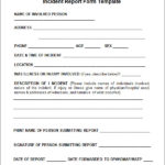 Customer Incident Report Form Template