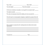 Emergency Drill Report Template