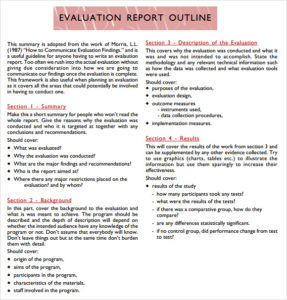 Evaluation Summary Report Template (3) - PROFESSIONAL TEMPLATES ...