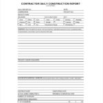 Free Construction Daily Report Template