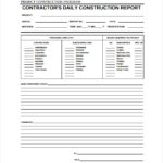 Free Construction Daily Report Template