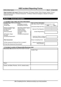 Health And Safety Incident Report Form Template (5) - PROFESSIONAL ...