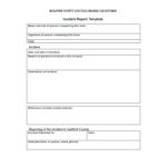 Health And Safety Incident Report Form Template