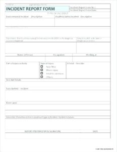 Health And Safety Incident Report Form Template (7) - PROFESSIONAL ...