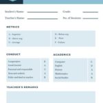 Homeschool Middle School Report Card Template