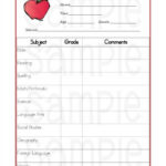 Homeschool Report Card Template Middle School