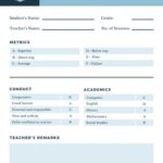 Homeschool Report Card Template Middle School