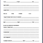 Incident Hazard Report Form Template