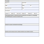 Incident Hazard Report Form Template