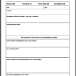 Incident Hazard Report Form Template