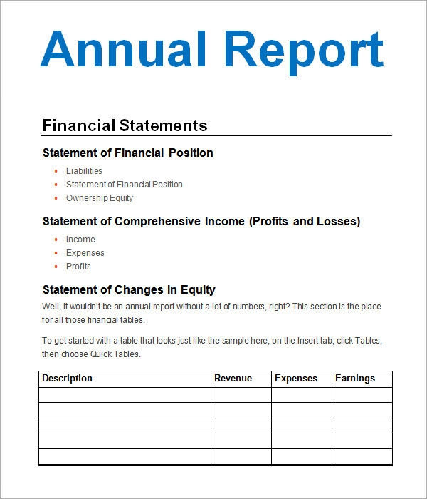 Llc Annual Report Template PROFESSIONAL TEMPLATES