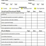 Preschool Progress Report Template