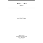 Project Report Template Latex