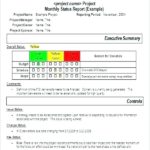 Project Status Report Email Template