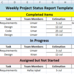 Project Status Report Template In Excel