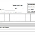 Report Card Template Pdf