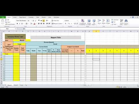 Sale Report Template Excel