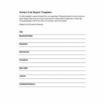 Science Experiment Report Template