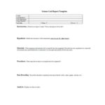 Science Experiment Report Template