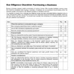 Vendor Due Diligence Report Template