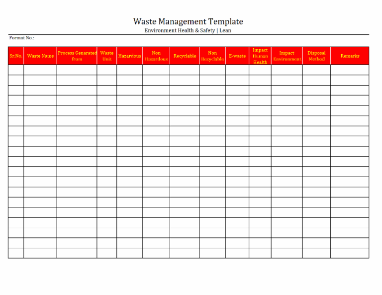 Waste Management Report Template PROFESSIONAL TEMPLATES