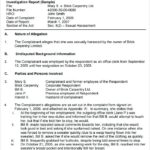 Workplace Investigation Report Template