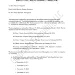 Workplace Investigation Report Template